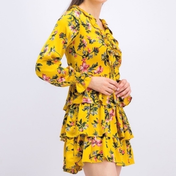 AVEC LES FILLES Floral Ruffled Dress - Picture 3 of 16